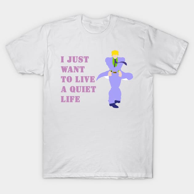 Yoshikage Kira Quiet Life T-Shirt by Letters45